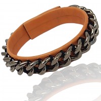 Bransoleta Chain Reacion - Caramel Cognac